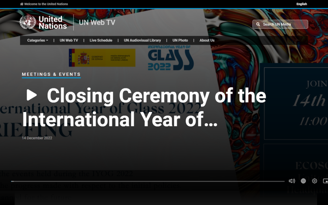 Last formal event of the International Year of Glass (IYOG 2022)